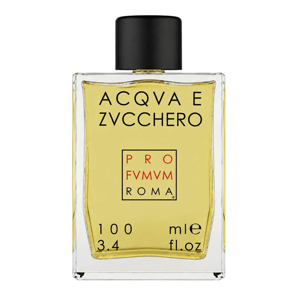 Acqua e Zucchero, flacone centrato in formato 1:1