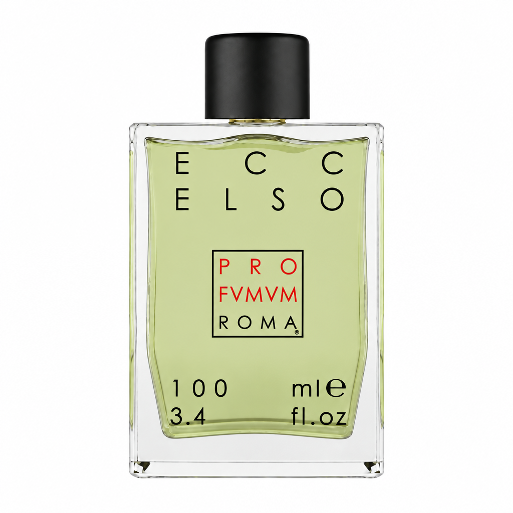 Eccelso, flacone da 100 ml centrato in formato 1:1