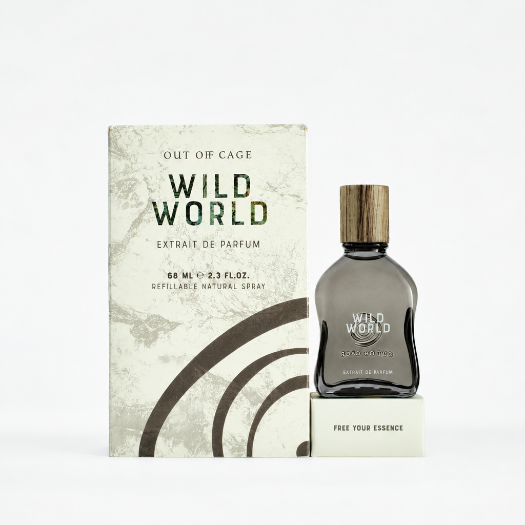 WILD WORLD, flacone con confezione in formato 1:1